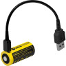 Аккумулятор NITECORE NL1665R 16340 (RCR123) 650 мА·ч, зарядка USB 17041